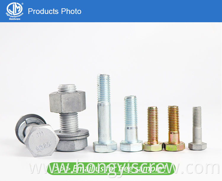 DIN M8 heavy hex bolt for steel building